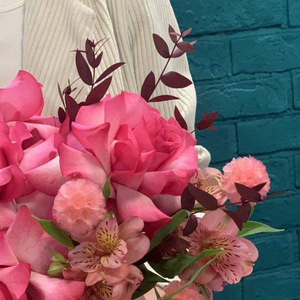 Французская роза и скабиоза "Ласковое упоение"