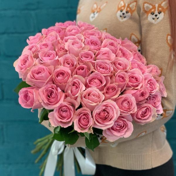 51 розовая роза "Июльское небо"