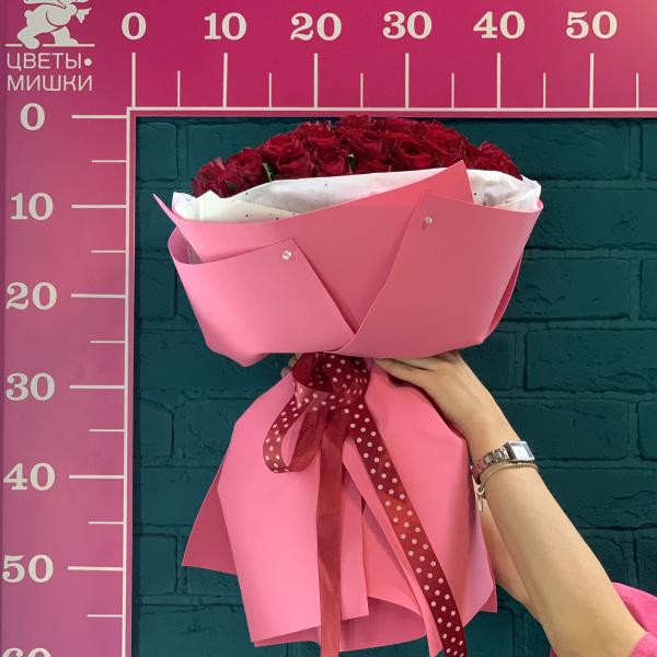 51 красная роза "Рубиновая роскошь"