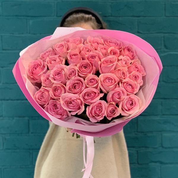 35 розовых роз "Ницца"