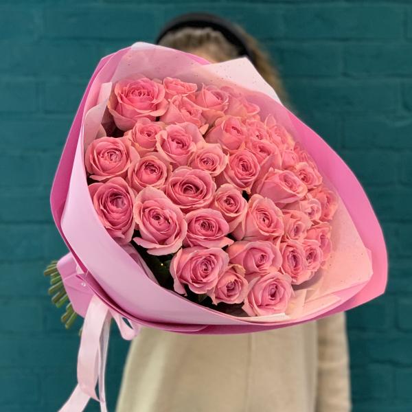 35 розовых роз "Ницца"