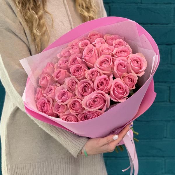 35 розовых роз "Ницца"