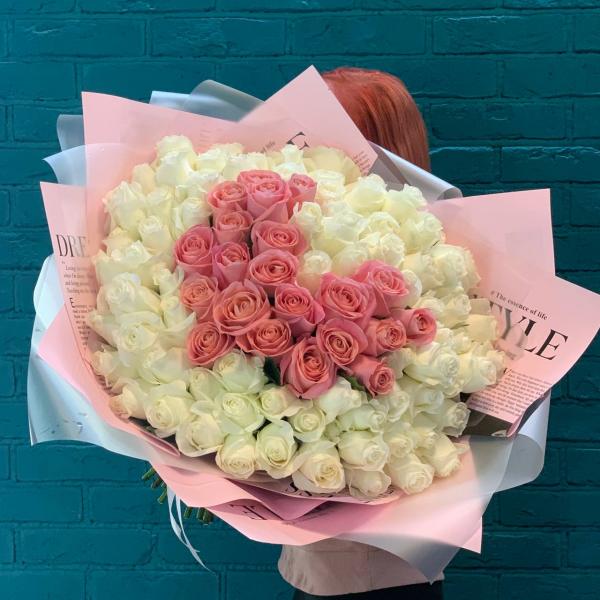 101 роза "Сердечно"