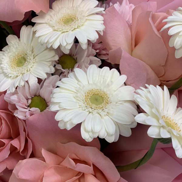 Розы и герберы "Флора"