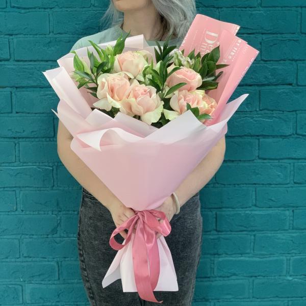 Французская роза и альстромерия «Осеннее вдохновение»