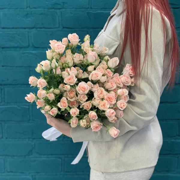 19 кустовых роз "Бисер"