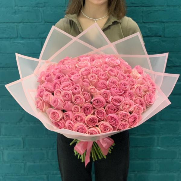 101 розовая роза "Восход"