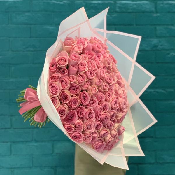 101 розовая роза "Восход"