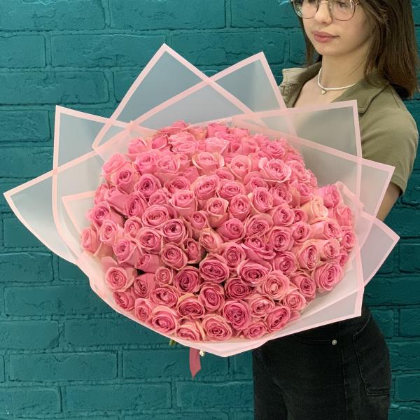 101 розовая роза "Восход"