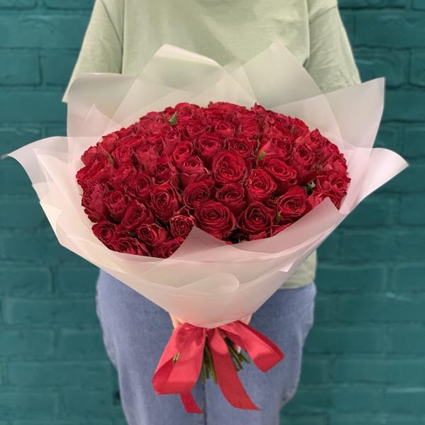 71 красная роза "Страстный закат"