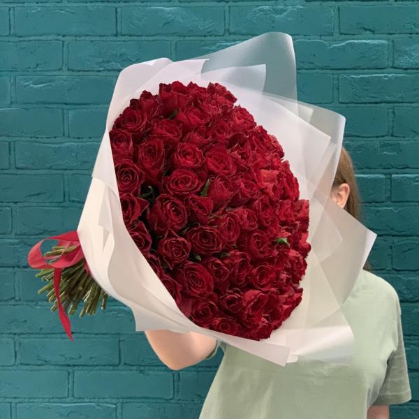 71 красная роза "Страстный закат"