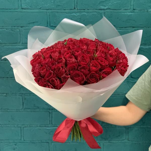 71 красная роза "Страстный закат"