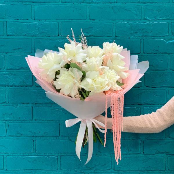 Французская роза и амарант "Влюбленная"