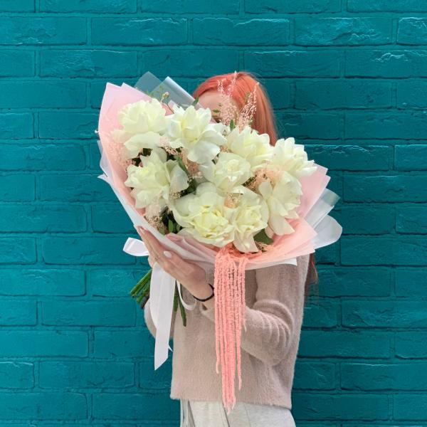 Французская роза и амарант "Влюбленная"