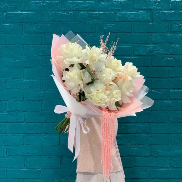 Французская роза и амарант "Влюбленная"