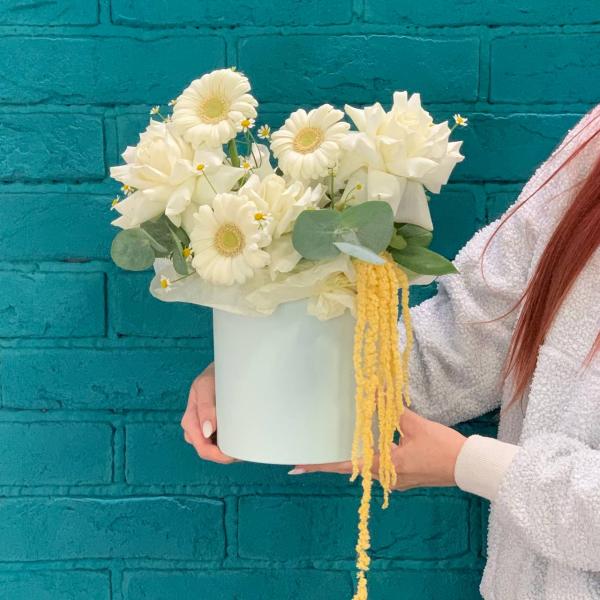 Французская роза и гербера "Эльфийский сад"