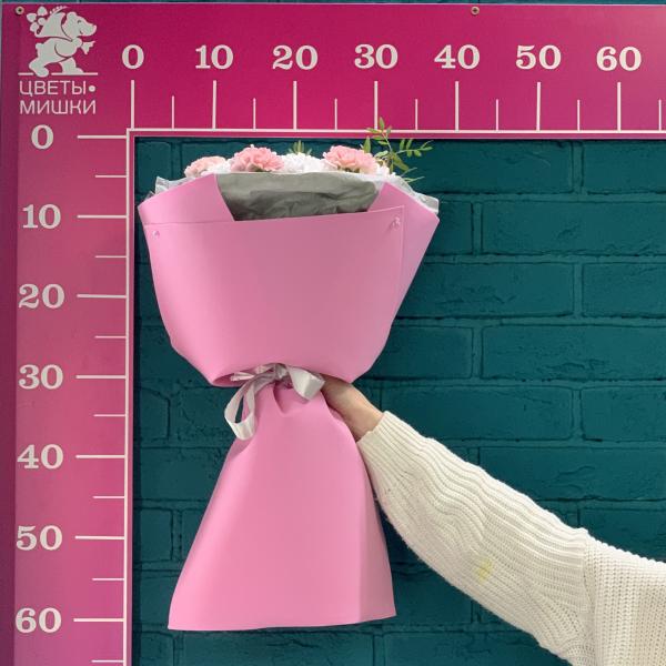 Хризантема и гвоздика "Нежный сон"