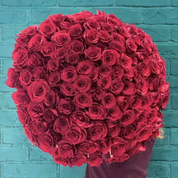 111 красных роз "Тайный поклонник"