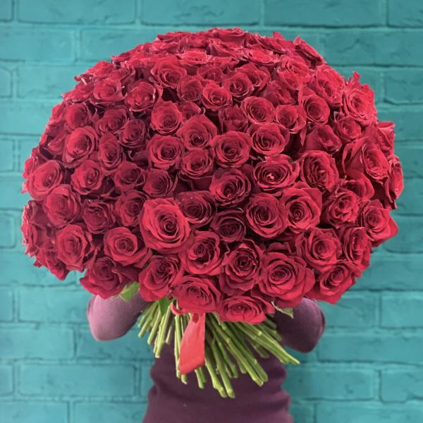 111 красных роз "Тайный поклонник"