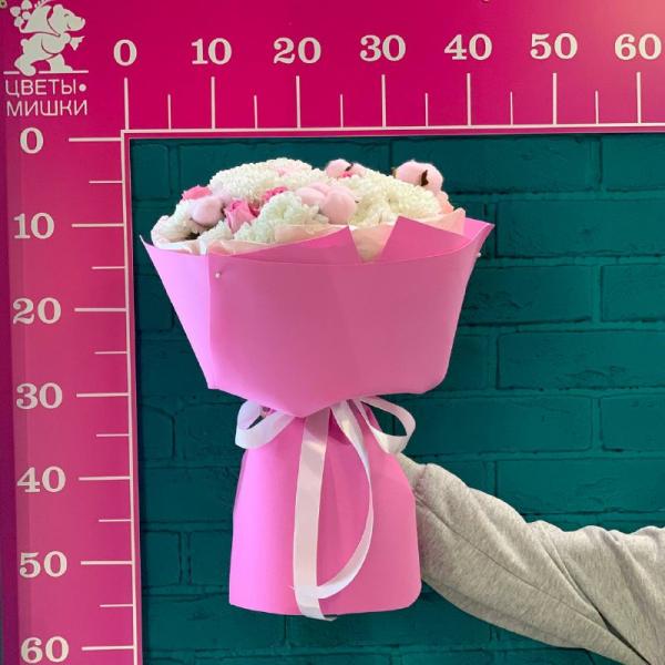 Роза и хлопок "Объятия мамы"