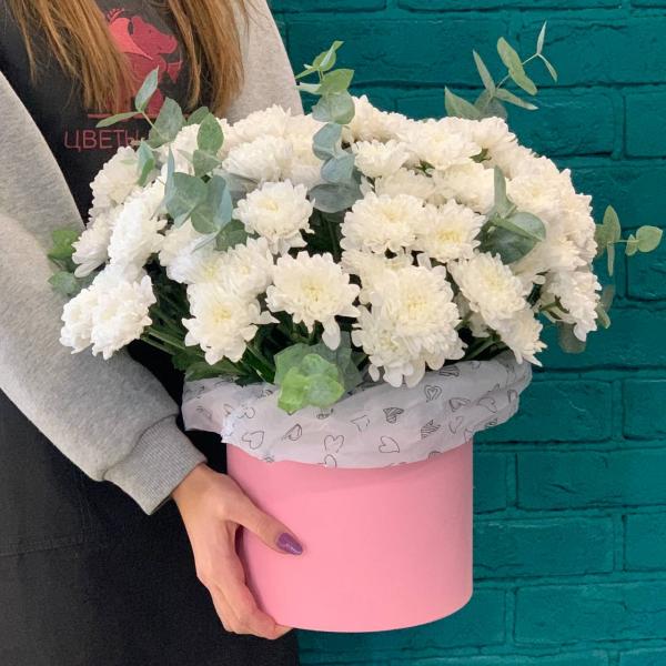 Хризантема и эвкалипт "Любимое время"