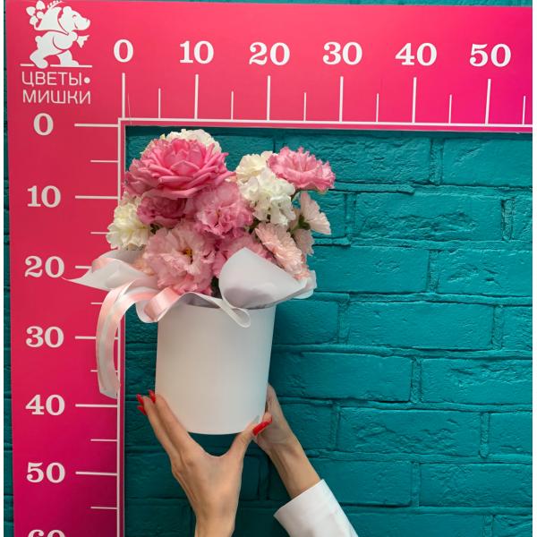 фото Эустома и роза "Мыльные пузырьки"