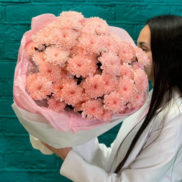 9 розовых хризантем "Мотти"