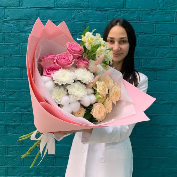 фото Розы и хлопка "Вечернее свидание"