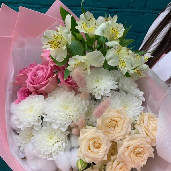 фото Розы и хлопка "Вечернее свидание"