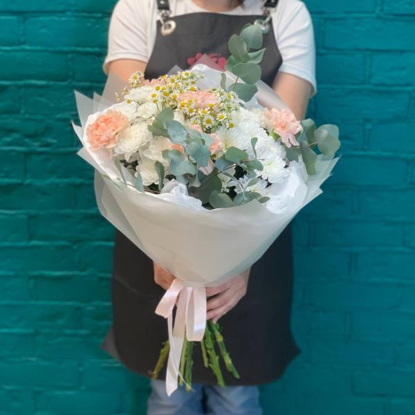 фото Хризантема и гвоздика "Глория"