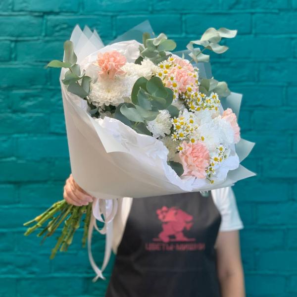 фото Хризантема и гвоздика "Глория"