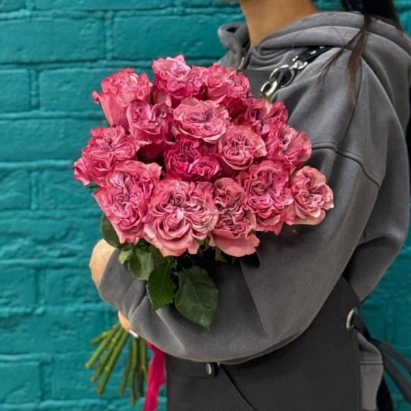 15 пионовидных роз "Вишневый сад"