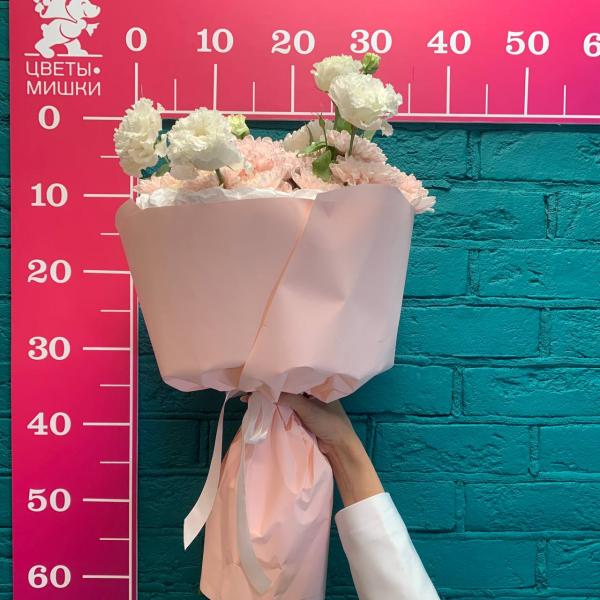 фото Гортензии и эустомы "Августин"