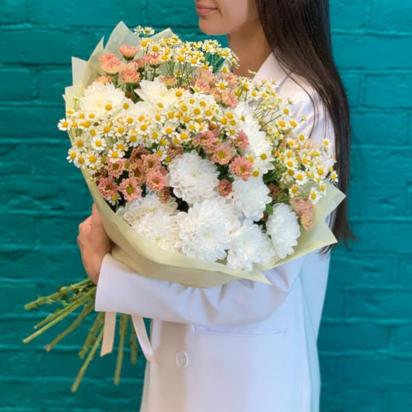 Хризантема и танацетум "Осенний рассвет"