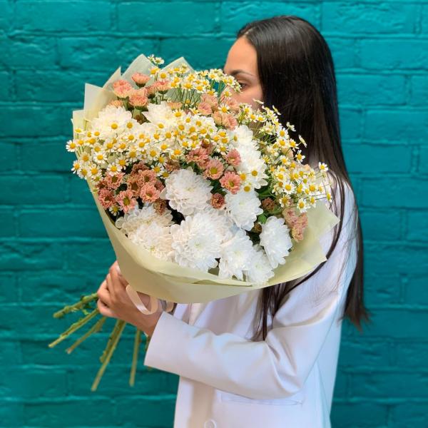 фото Хризантемы и танацетума "Осенний рассвет"