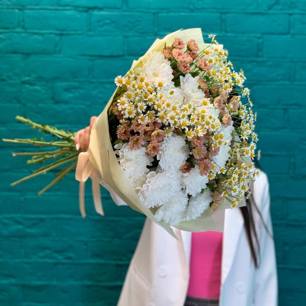 фото Хризантемы и танацетума "Осенний рассвет"