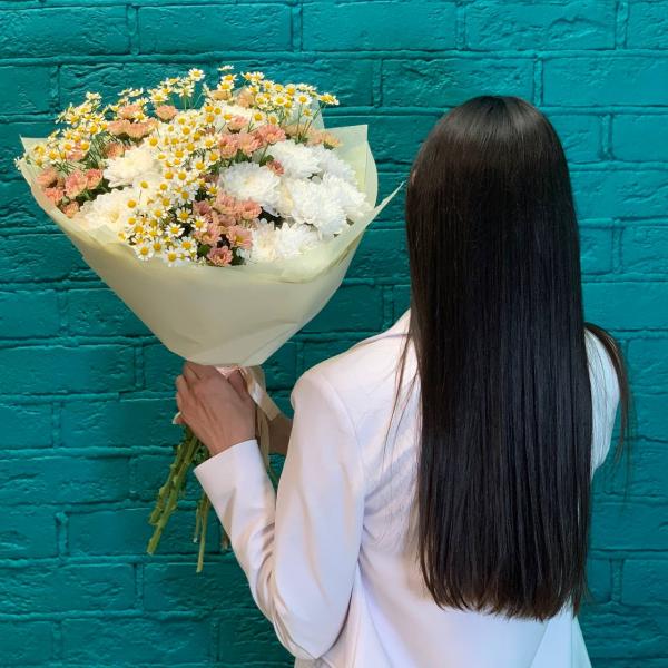 фото Хризантемы и танацетума "Осенний рассвет"