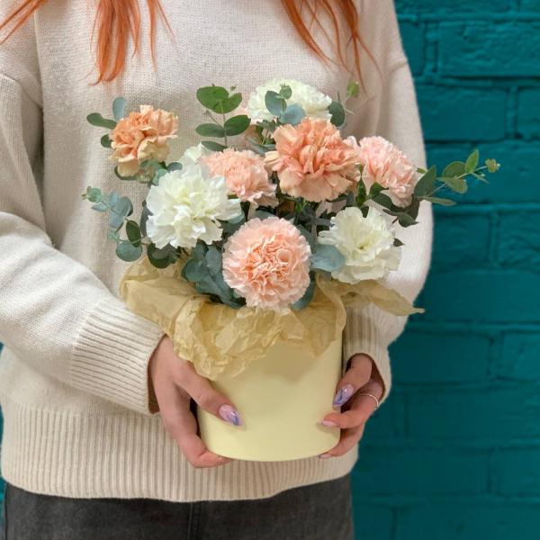 фото Гвоздики и эвкалипта "Заманчивый день"