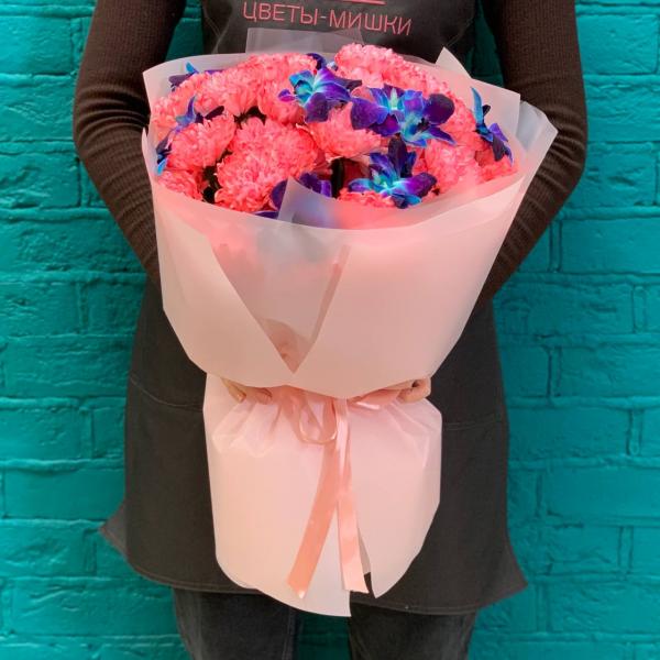 фото Хризантема и дендробиума "Космическая вата"