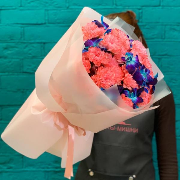 фото Хризантема и дендробиума "Космическая вата"