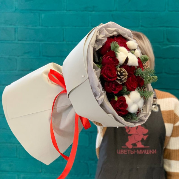 фото Розы и хлопока "Предвкушение праздника"