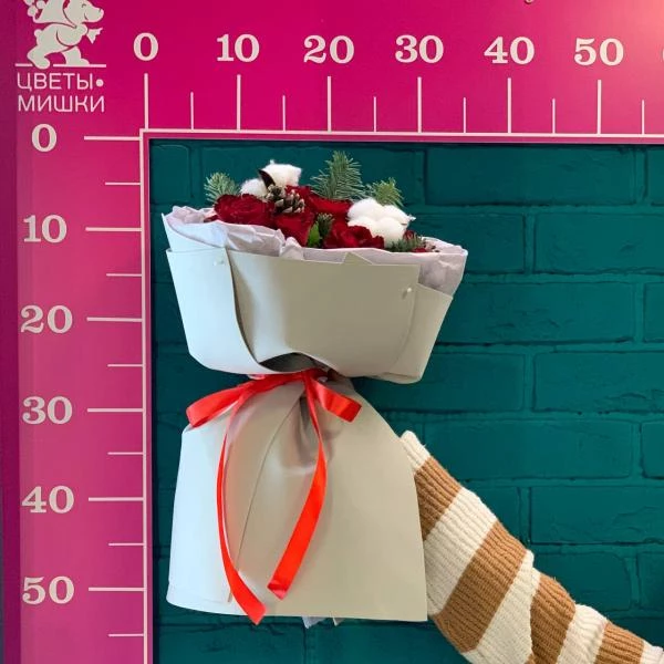 фото Розы и хлопока "Предвкушение праздника"