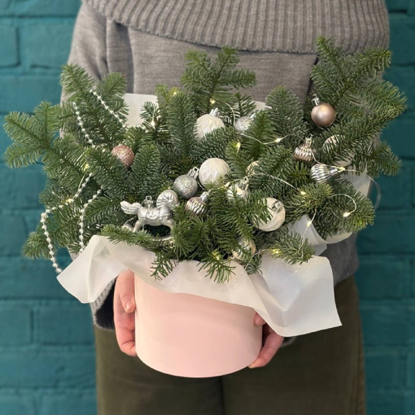 Нобилис и ёлочные игрушки  "Сияние зимы"