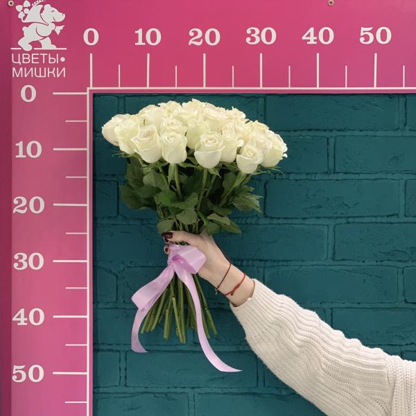 35 белых роз "Жемчужина"