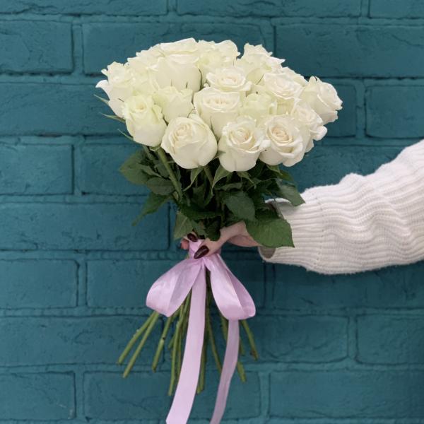 35 белых роз "Жемчужина"