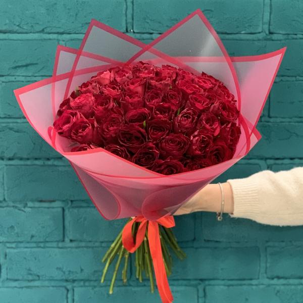 45 красных роз "Коламбус"