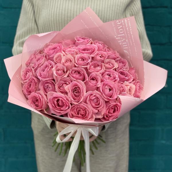 45 розовых роз "Джульетта"