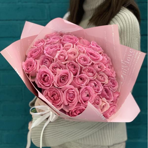 45 розовых роз "Джульетта"