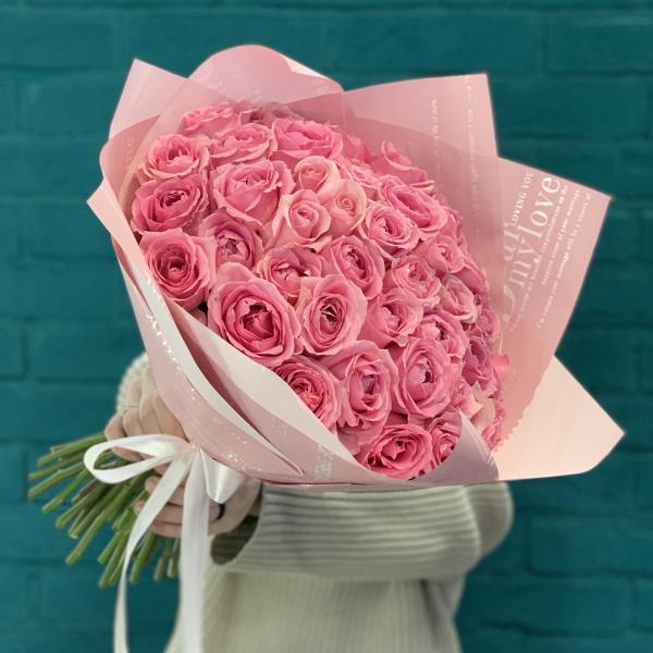 45 розовых роз "Джульетта"