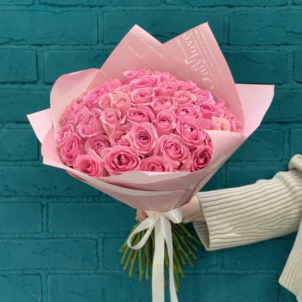 45 розовых роз "Джульетта"